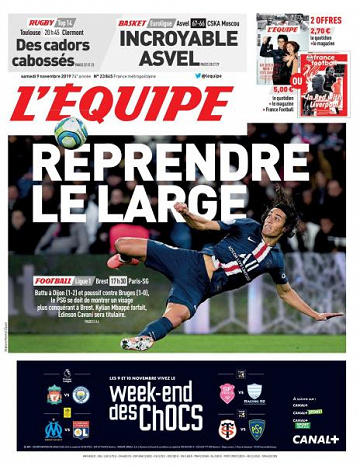 L’equipe du Samedi 9 Novembre 2019