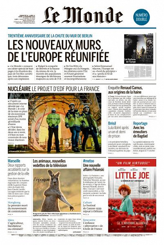 Le Monde du Dimanche 10 et Mardi 12 Novembre 2019