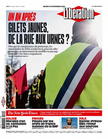 Liberation du Mardi 12 Novembre 2019