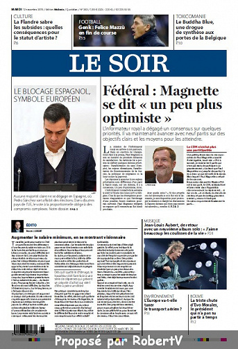 Le Soir - Mardi 12 Novembre 2019