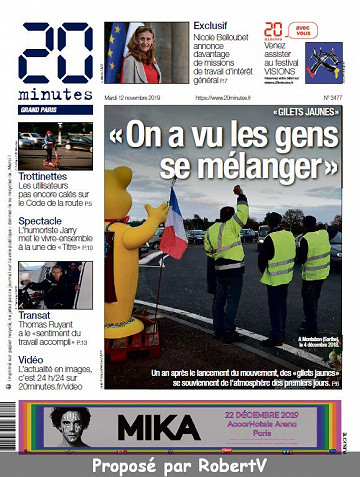 20 minutes - Mardi 12 Novembre 2019