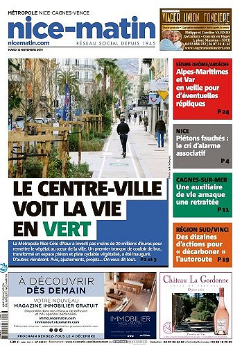Nice Matin du Mardi 12 Novembre 2019