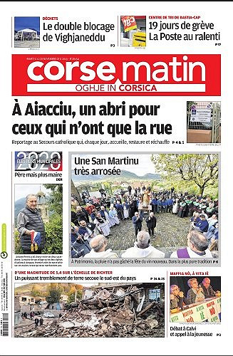 Corse-Matin du Mardi 12 Novembre 2019