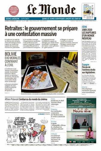 Le Monde du Mercredi 13 Novembre 2019