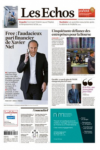 Les Echos du Mercredi 13 Novembre 2019