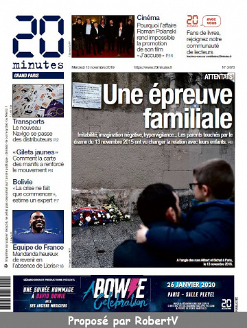20 minutes - Mercredi 13 Novembre 2019