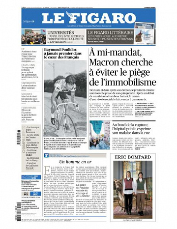 Le Figaro du Jeudi 14 Novembre 2019