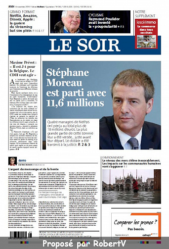 Le Soir - Jeudi 14 Novembre 2019