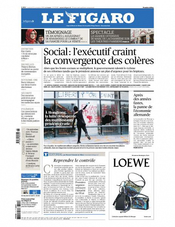 Le Figaro du Vendredi 15 Novembre 2019