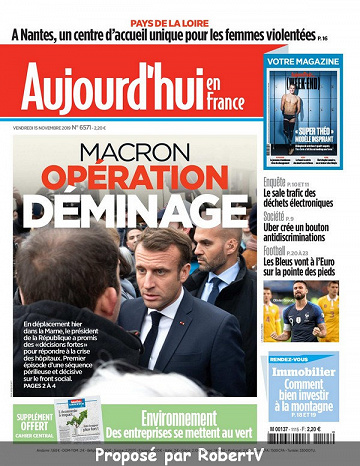 Aujourd’hui en France - Vendredi 15 Novembre 2019