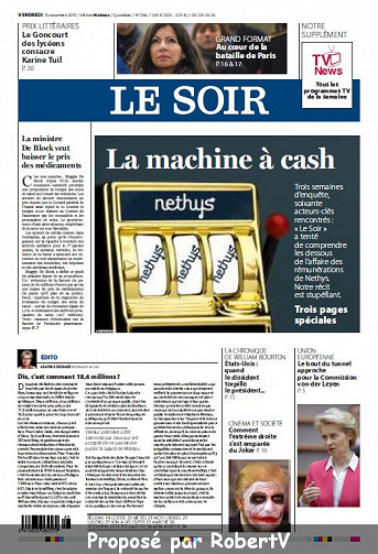 Le Soir - Vendredi 15 Novembre 2019