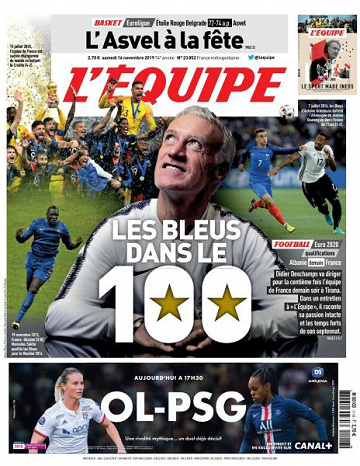 L’equipe du Samedi 16 Novembre 2019