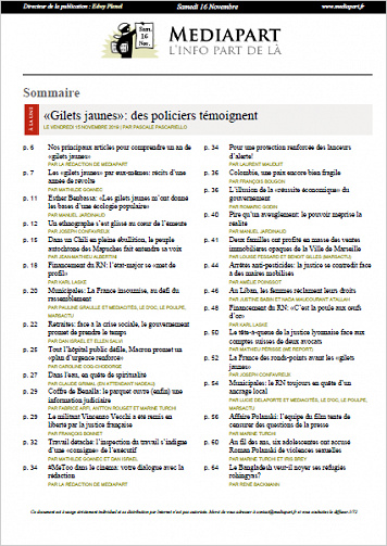 Mediapart Du Samedi 16 Novembre 2019