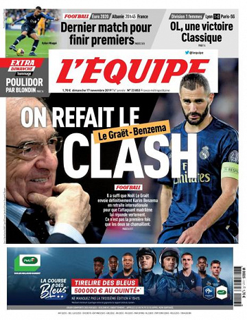 L’equipe du Dimanche 17 Novembre 2019