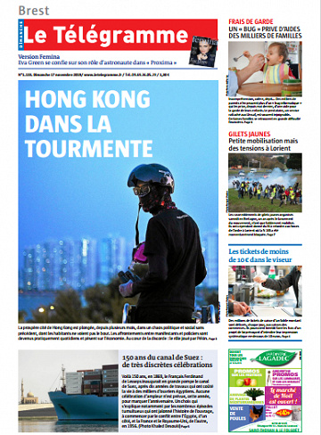 Le Télégramme Brest Du Dimanche 17 Novembre 2019