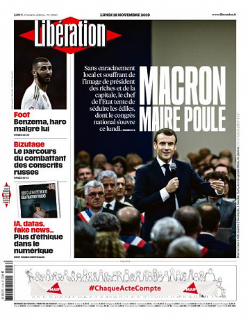 Liberation du Lundi 18 Novembre 2019