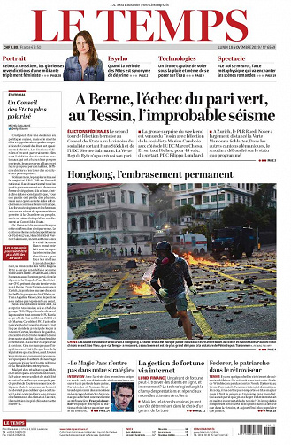 Le Temps Du Lundi 18 Novembre 2019