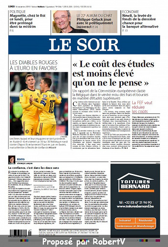Le Soir - Lundi 18 Novembre 2019