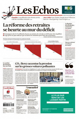 Les Echos du Mardi 19 Novembre 2019