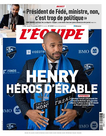 L’equipe du Mardi 19 Novembre 2019