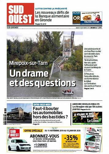 Sud Ouest Sud-Gironde - Mardi 19 Novembre 2019