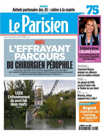 Le Parisien du Mardi 19 Novembre 2019