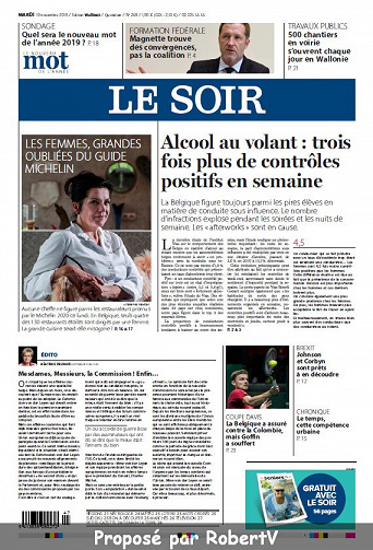 Le Soir - Mardi 19 Novembre 2019