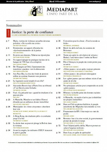 Mediapart - Mardi 19 Novembre 2019