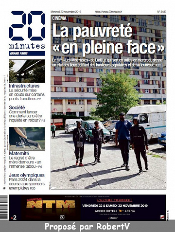 20 Minutes - Mercredi 20 Novembre 2019