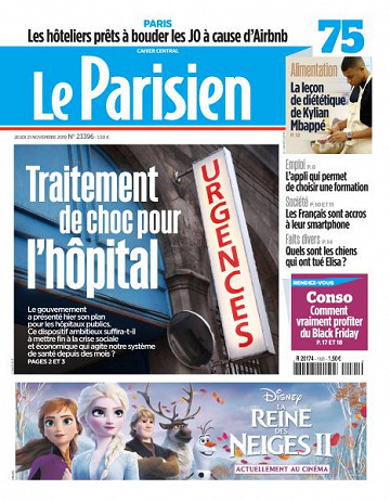 Le Parisien du Jeudi 21 Novembre 2019