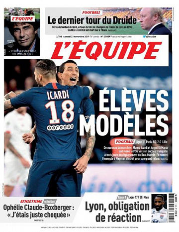 L’equipe du Samedi 23 Novembre 2019
