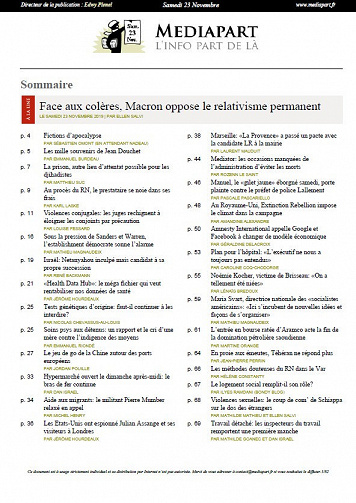 Mediapart - Samedi 23 Novembre 2019