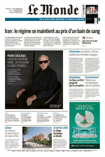 Le Monde du Dimanche 24 et Lundi 25 Novembre 2019
