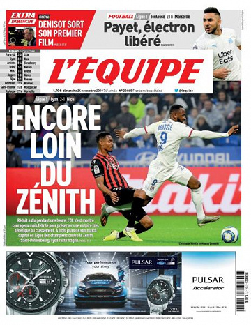 L’equipe du Dimanche 24 Novembre 2019