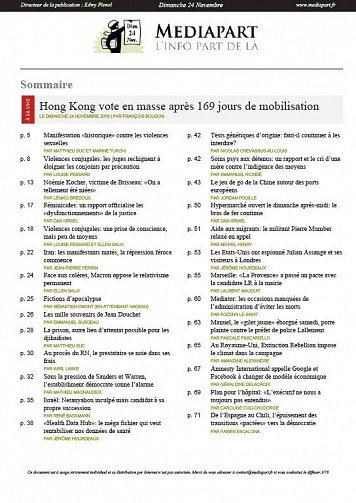 Mediapart - Dimanche 24 Novembre 2019