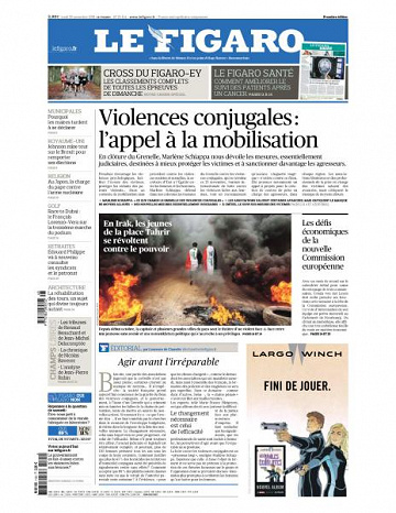 Le Figaro du Lundi 25 Novembre 2019