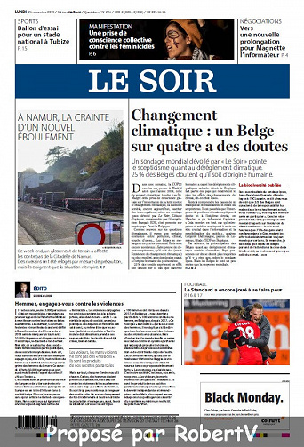 Le Soir - Lundi 25 Novembre 2019