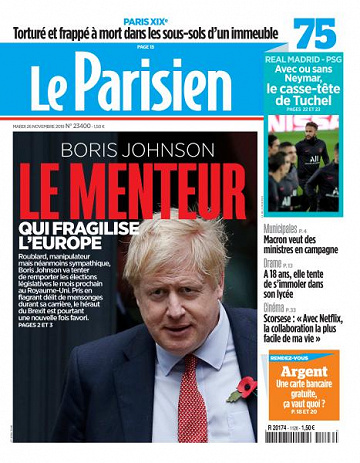 Le Parisien du Mardi 26 Novembre 2019