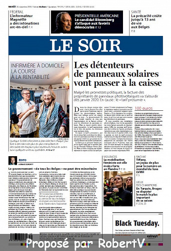 Le Soir - Mardi 26 Novembre 2019