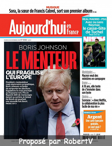 Aujourd’hui en France - Mardi 26 Novembre 2019