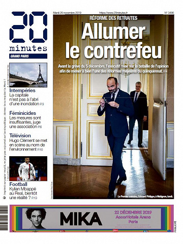 20 Minutes - Mardi 26 Novembre 2019