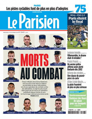 Le Parisien du Mercredi 27 Novembre 2019