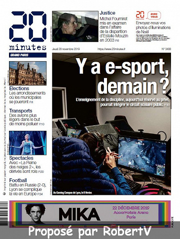20 Minutes - Jeudi 28 Novembre 2019