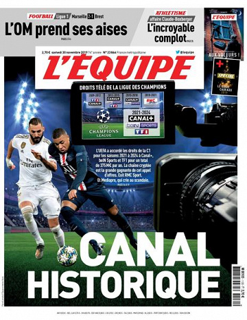 L’equipe du Samedi 30 Novembre 2019