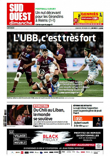 Sud Ouest Dimanche - Gironde - Dimanche 1er Décembre 2019