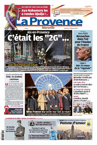 La Provence Marseille - Dimanche 1er Décembre 2019