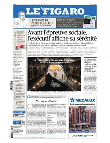 Le Figaro du Lundi 2 Décembre 2019