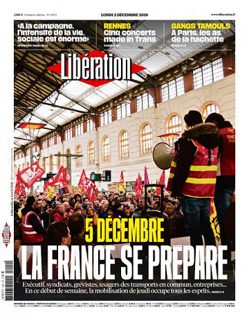 Liberation du Lundi 2 Décembre 2019
