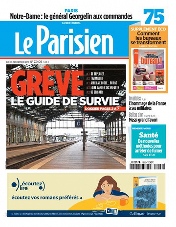 Le Parisien du Lundi 2 Décembre 2019