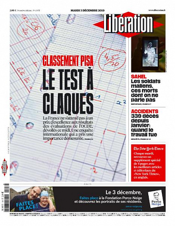 Liberation du Mardi 3 Décembre 2019